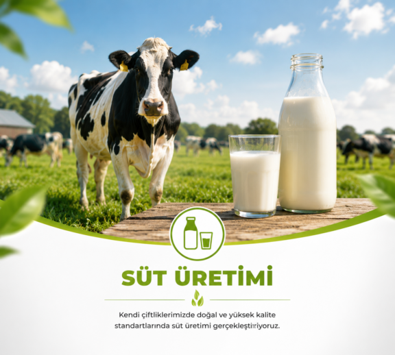 Kendi çiftliklerimizde doğal ve yüksek kalite standartlarında süt üretimi gerçekleştiriyoruz.